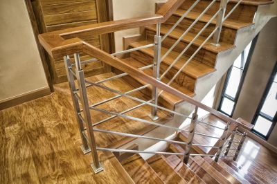 Wood Stair Railing Repair in Kansas City, KS